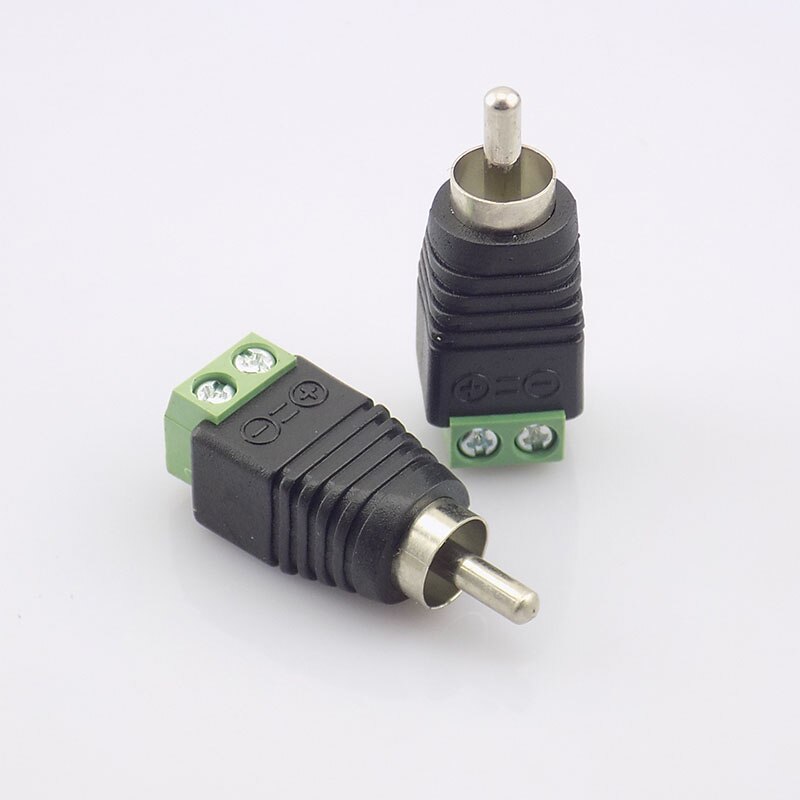 10 Stuks Cctv Coax Cat5 Rca Male Connector Coax Av Plug Adapter Bnc Utp Video Balun Connector Rca Adapter Plug w17