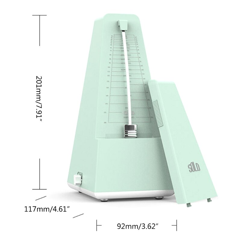 Metrónomo mecánico trapezoidal con temporizador preciso, para Piano, guitarra, tambor, violín, instrumentos musicales, 094C