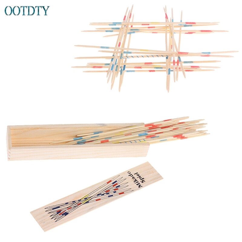 1 Set Traditionellen Mikado Spiel Holz Pick Up Sticks Set Traditionellen Spiel Mit Box Spielzeug #330