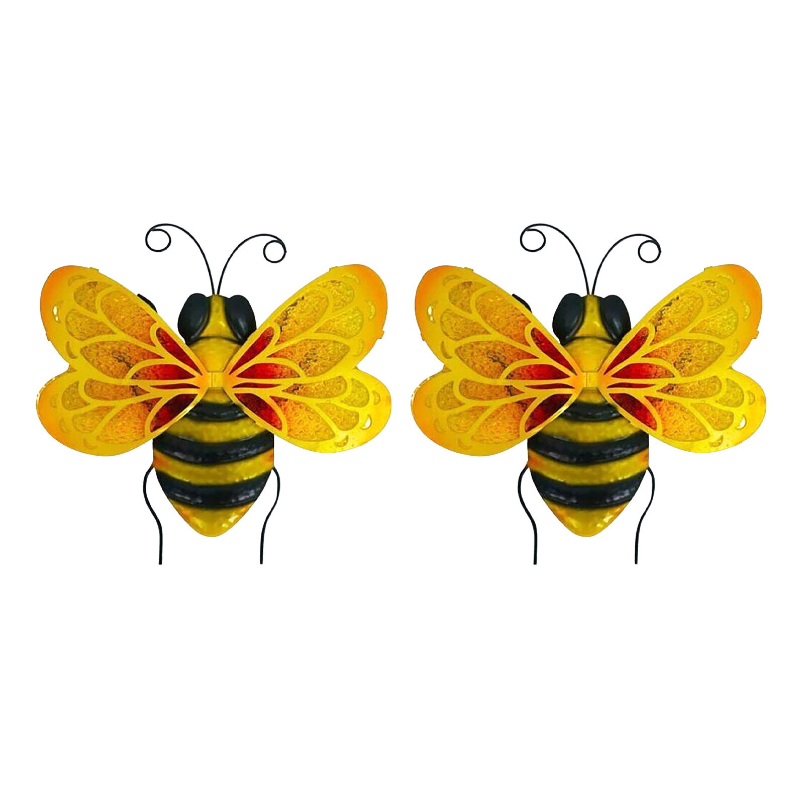 1/2/4pcs Collection Decorative Metal Bumble Bee Garden Accents Lawn Ornaments Garden Decoration Outdoor Supplies Figurines #YJ: C