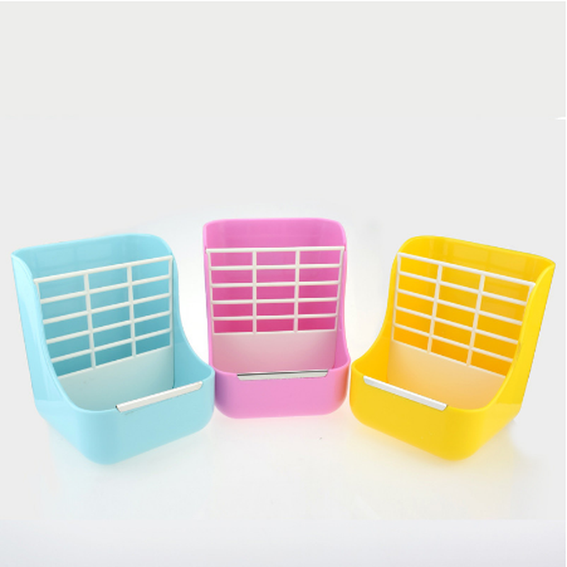 Rabbit Food Feeder Small Animal Supplies Rabbit Chinchillas Guinea Pig 2 In 1 Feeder Bowls Double use for Grass and Food ZM923