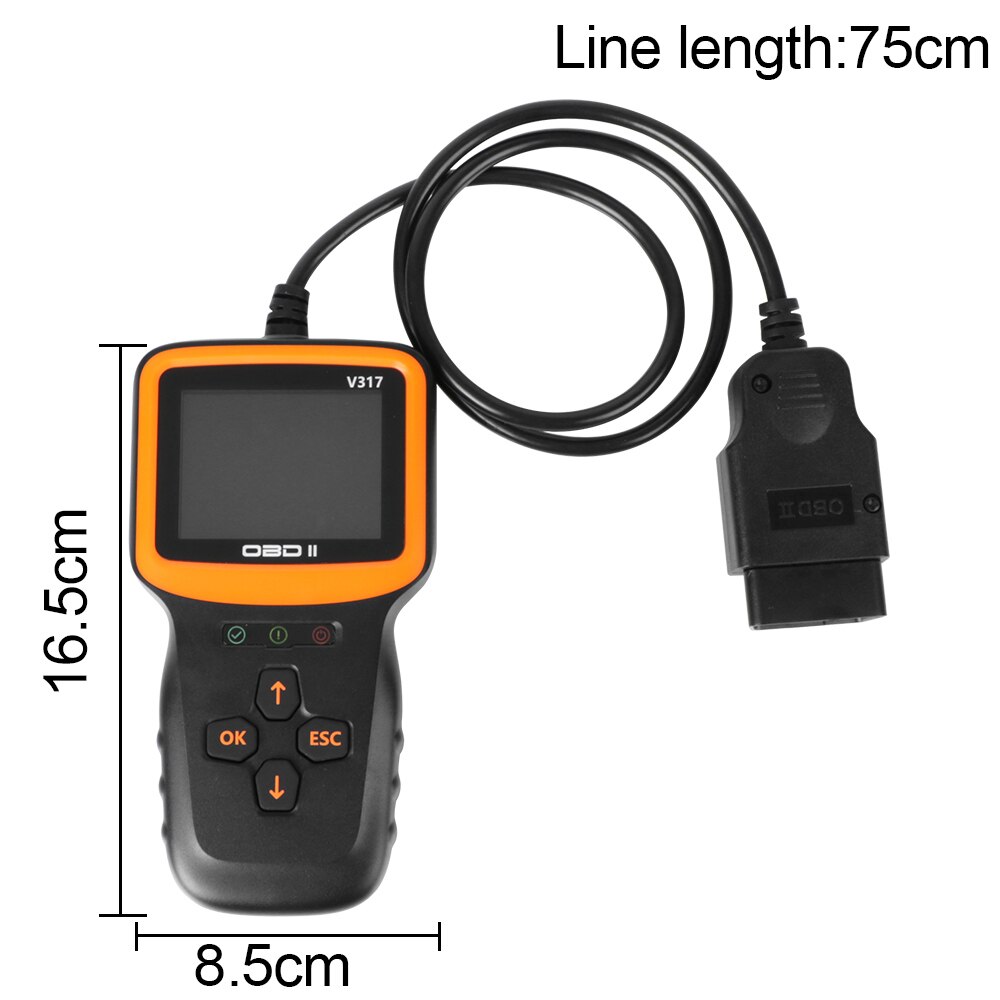 Engine Fault Diagnosis V317 Automobile Fault Detector OBD 2 Oxygen Sensor Test OBD II EOBD Universal Car Diagnostic Tool
