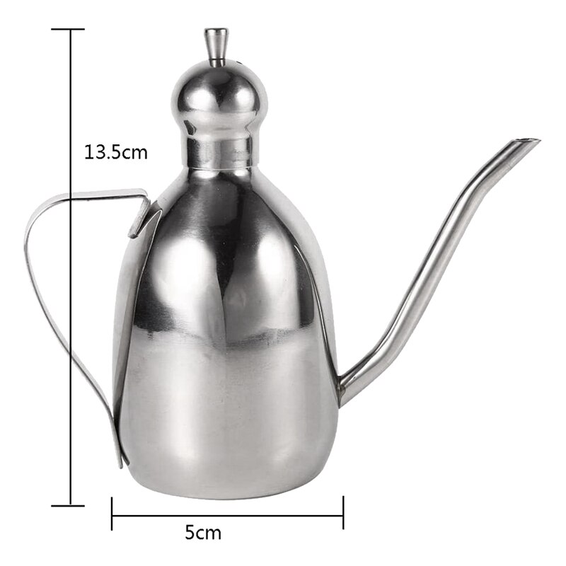 Olive Oil Dispenser, Stainless Steel Oil/Vinegar Pot/Olive Oil Bottle/Olive Oil Can Storage Container(350Ml)