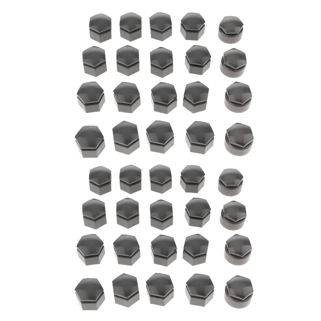 40 sarjaa 22mm pyörän mutterin suojukset korvakemutterin keskikansit navan ruuvisuoja harmaa