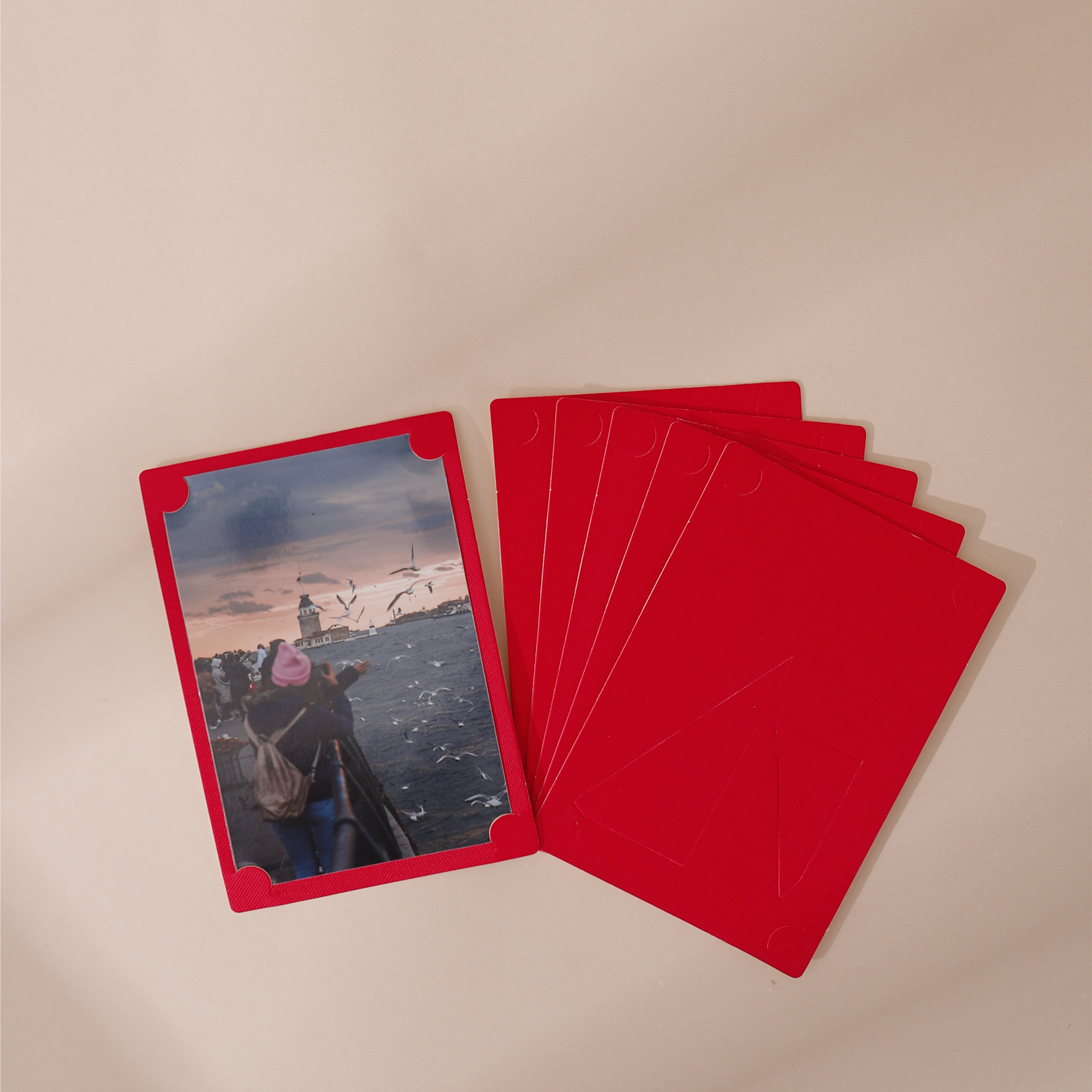 5 stücke Einkerbung Karton Bilderrahmen 6 "7" 8 "Foto in einer Zwei-Wege-Halterung Karton Bilderrahmen Heimat Dekoration Tisch