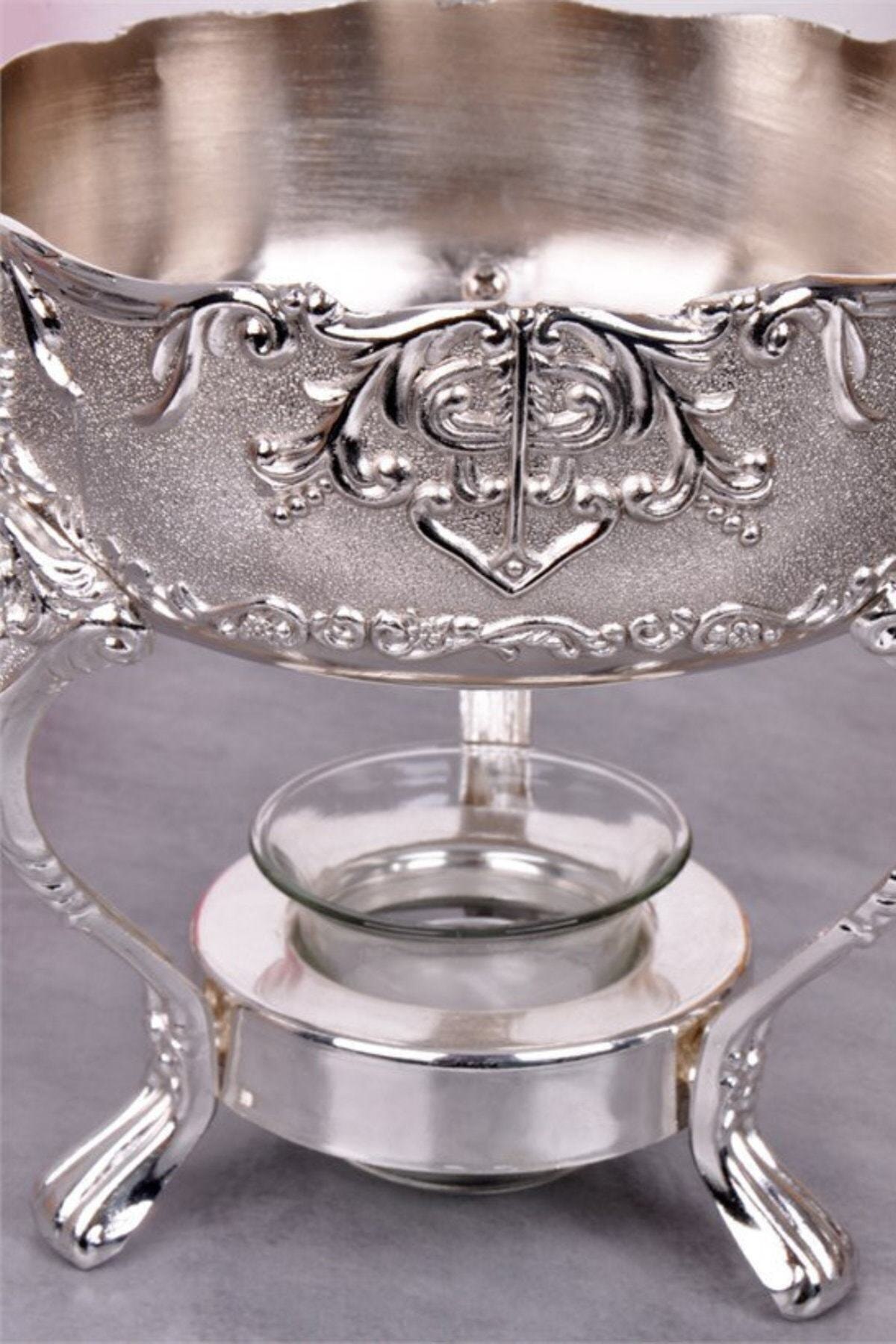 Silver Engraved Bottom Heater Silver Fondue Pot Urn Silver Turkish Tea Arab Ottoman Exotic East Tea Sets