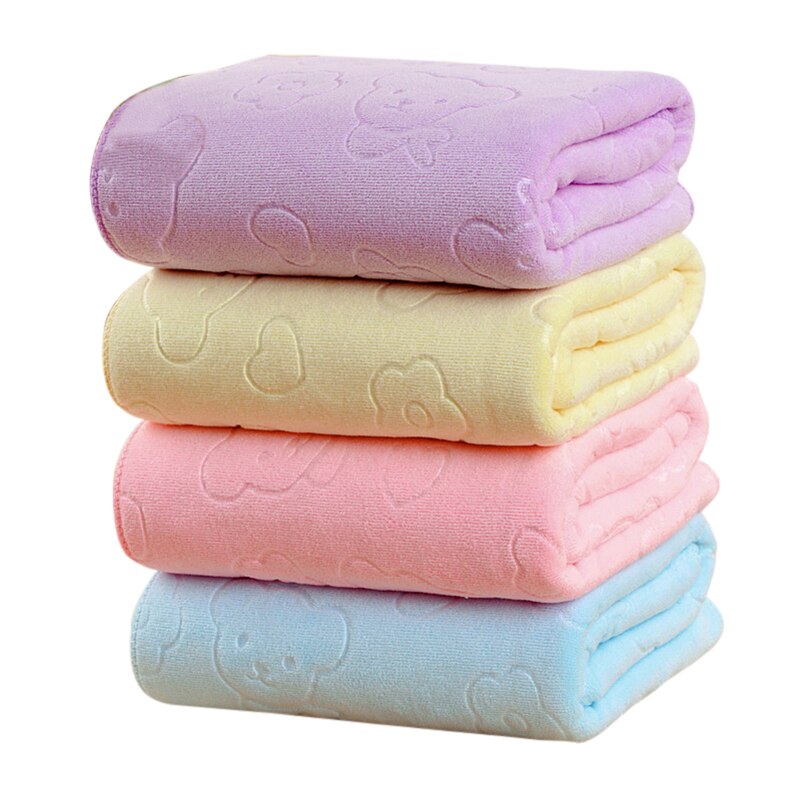 Toallas de baño con estampado de oso, toalla de playa de 70x140cm, tela de microfibra, toallas de baño rectangulares, decoración lavable, novedad