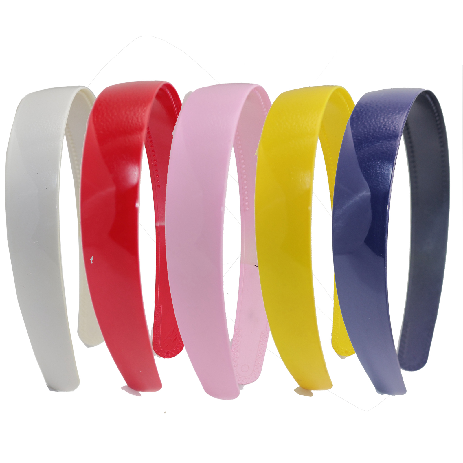 5 Bright Color Plastic Wide Alice Hair Band Headband 25mm(1") Hair Accessories: Black Green
