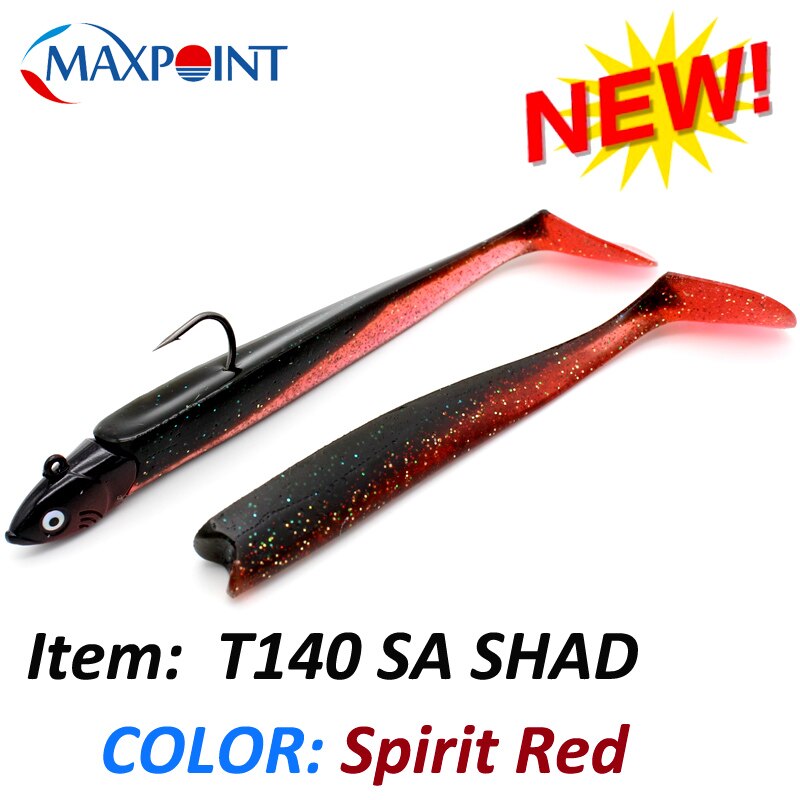 11 Cm Vissen Lokt Set Met Swing Staart Sayori 140 Met 20G Jig Hoofd Kajak Zachte Lokt Inshore Vissen aas Flexibele Vinyle: T140RED