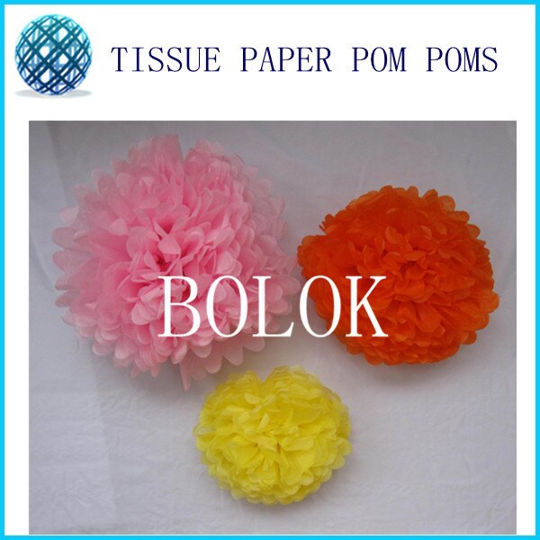 Pom Poms en papier mixtes | 50 pièces, 5 tailles (15cm,20cm,25cm,30cm,35cm