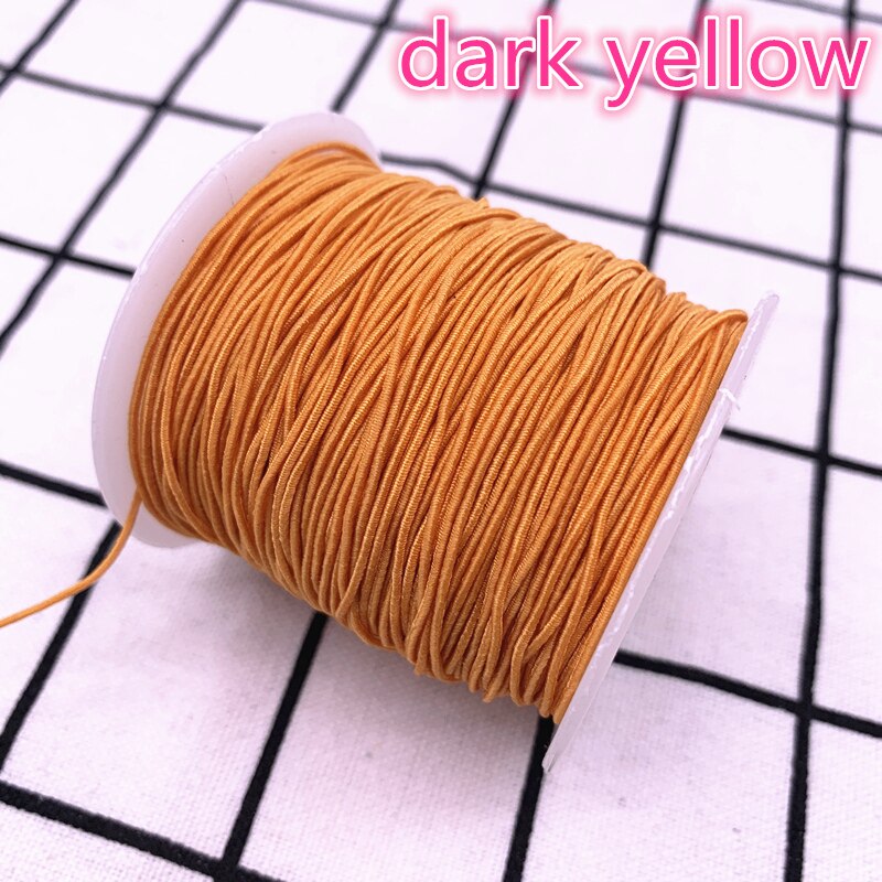 1,0mm 10 yardas/lote banda elástica redonda de alta elasticidad cordón elástico accesorios de costura Diy: Rojo rosado