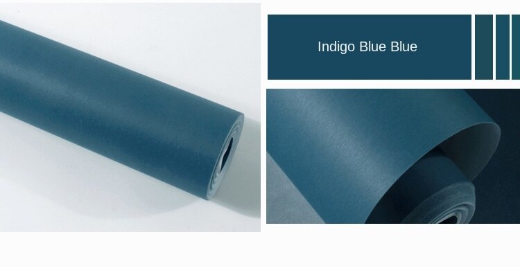 Mörkblå benso blå indigo blå blå enfärgad enfärgad tapet modern minimalistisk nordisk sovrum vardagsrum fondvägg: Default Title
