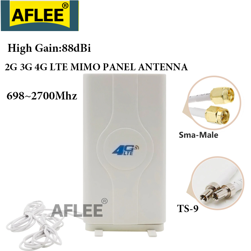 88dBi 2g 3g 4g Lte antena conector macho sma Mimo Panel Router para Huawei e3372 B315 B890 B310 B593 B970 B97B B683 módem