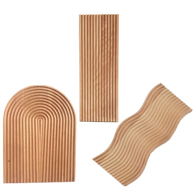 Water Ripple Bread Dessert Tray Cutting Chopping Board Geometric Placement Plate Curved Surface Art Decoration F