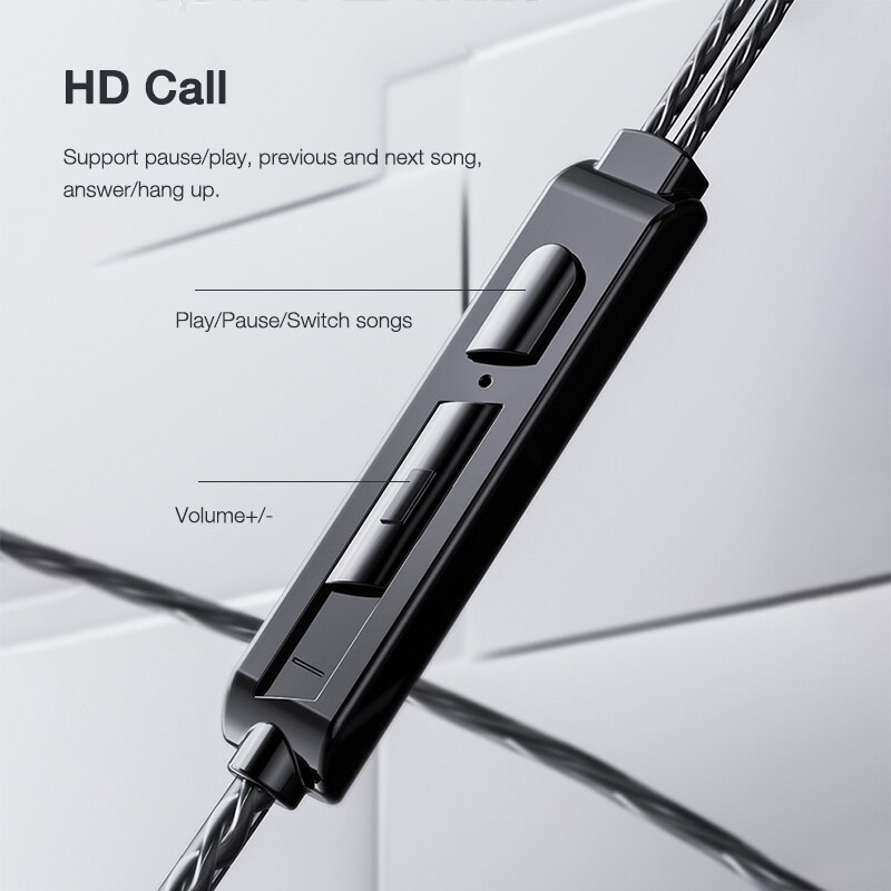 EARDECO Mobile kabelgebundene Kopfhörer für Telefon-Kopfhörer, Super-Bass-Stereo-In-Ear-Kopfhörer mit 3,5-mm-Mikrofon, Ohrhörer mit Geräuschunterdrückung