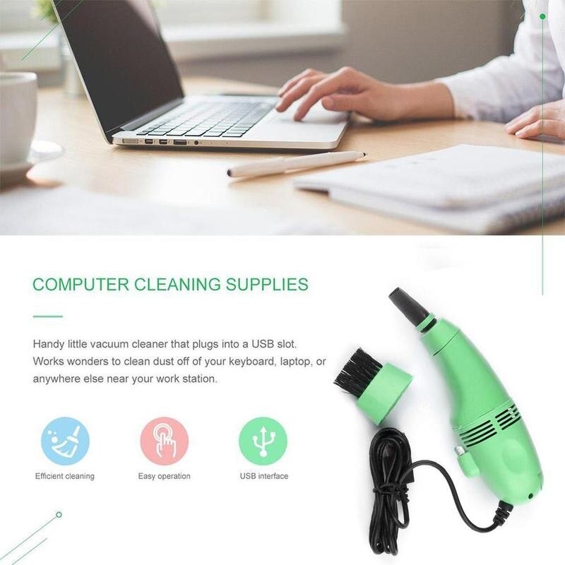 1p USB Keyboard Vacuum Cleaner PC Laptop Cleaner Computer Cleaning Kit Tool Remove Dust Brush Home Office Desk