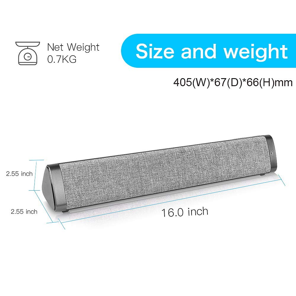 Bluetooth Sound Bar Wired and Wireless Home Theater TV Triangle Speaker Bar with Remote Control for TV/PC/Phones/Tablets