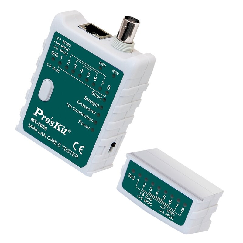 Pro'sKit MT-7058 Mini BNC Cable Tester Multifunctional Network Tester Wireless Wire Voltage Detecto Cable Tracker Checker