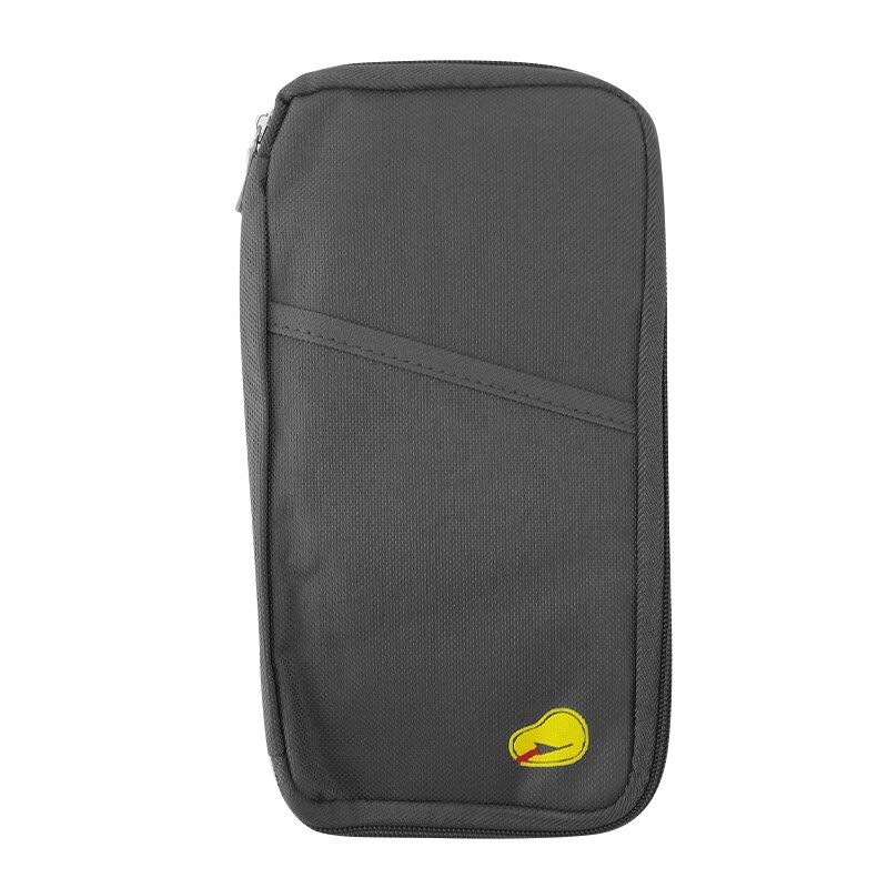 1Pc Women Men Passport Cover Travel Credit ID Card Holder Wallet Purse Storage Document Bag Passport Case Organizer: Gray With Logo