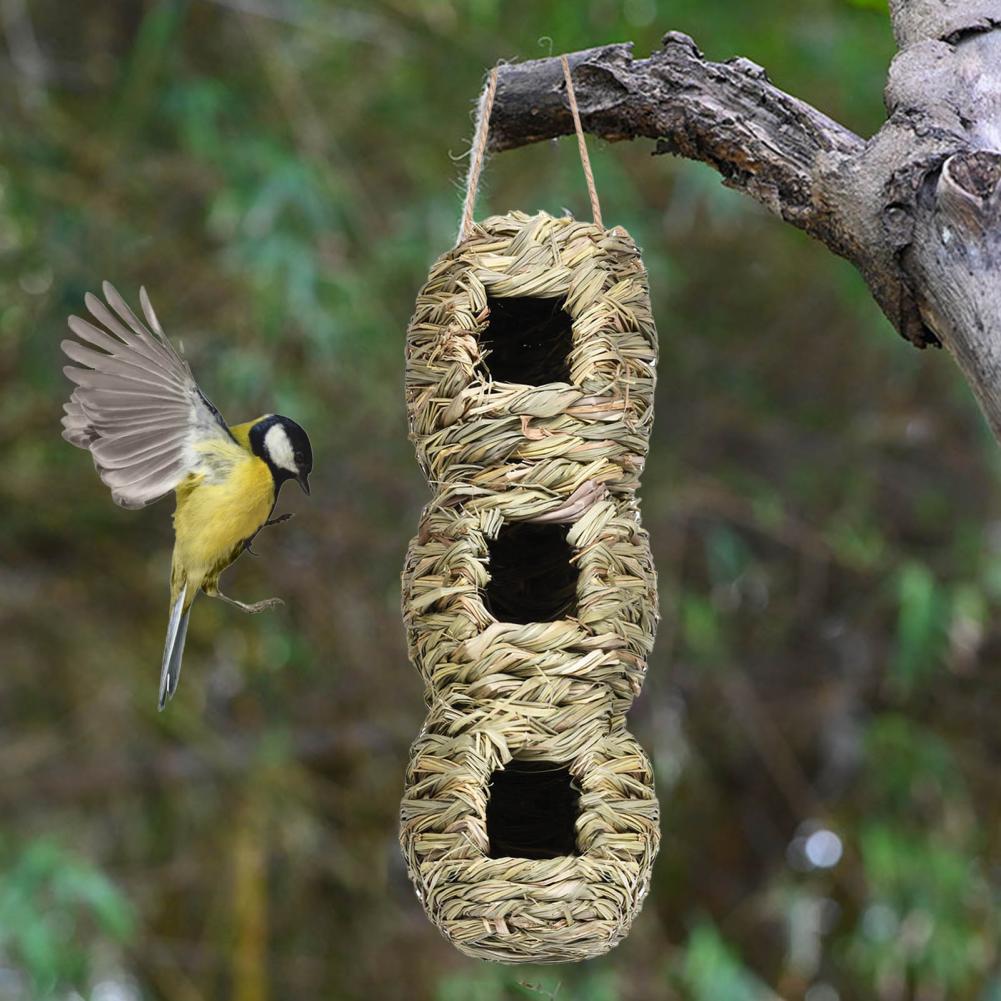 Portable Durable Comfortable Hanging Bird Nest Exquisite Hummingbird House for Home