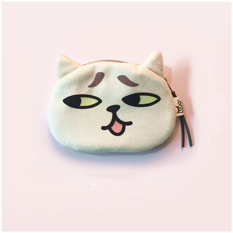 Monedero de gatos de dibujos animados de , Mini bolso de bolsillo de felpa con cremallera, monedero, monedero, bolsa de para niños