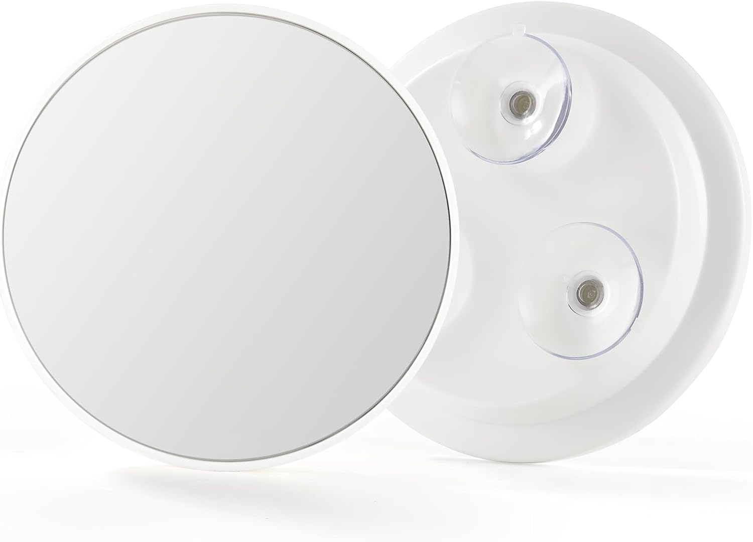 6" 15X Large Glass Magnifying Mirror with Three Suction Cups,Magnifier Travel Set,Perfect for Bathroom,Travel,Makeup,Eyebrow Sha: Brown