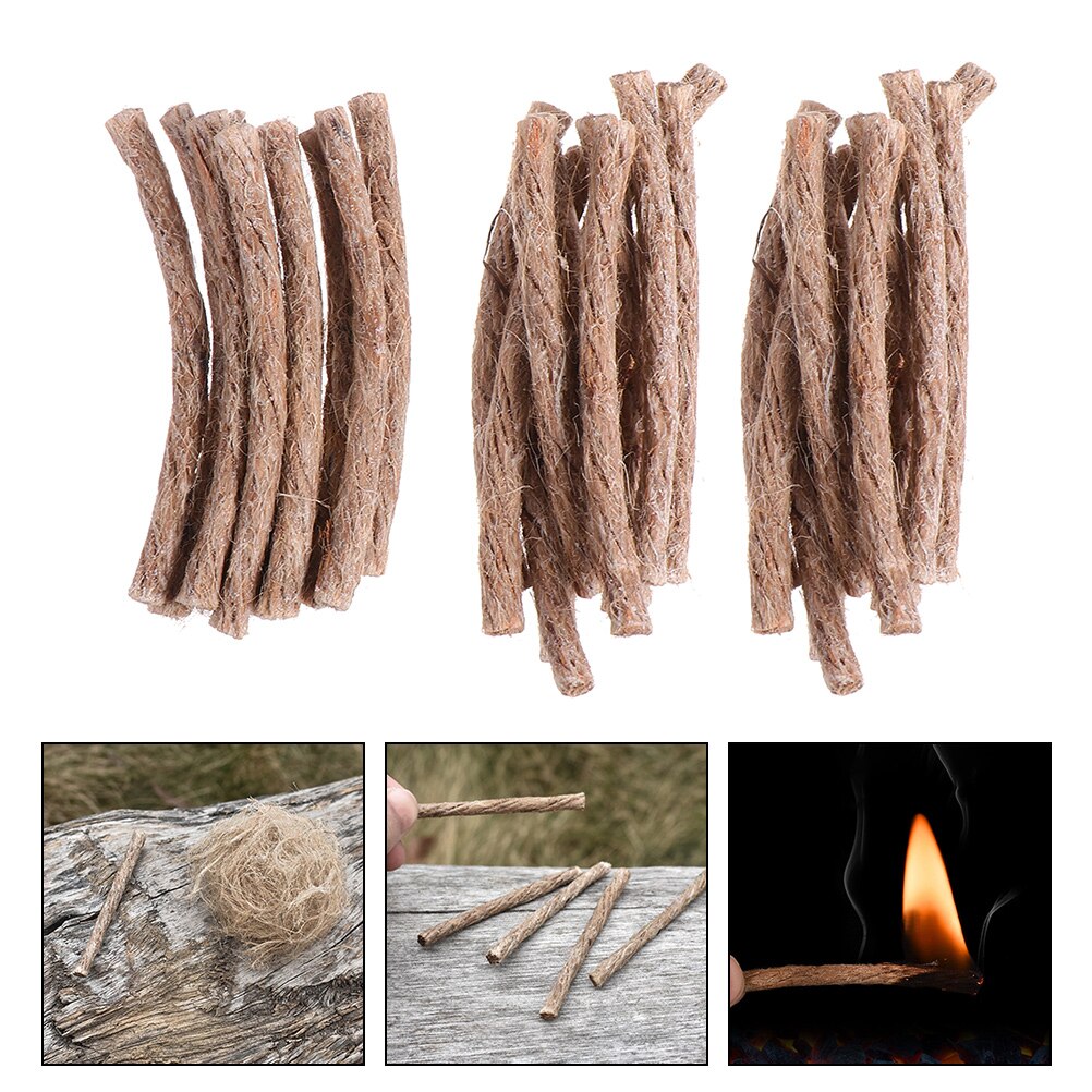 30Pcs Outdoor Fire Ropes Camping Fire Starters Convenient Tinder Ropes Outdoor Supply