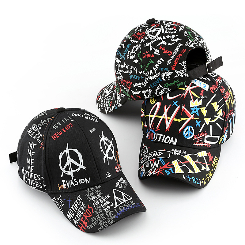 SLECKTON 100% Cotone Hip Hop del Berretto Da Baseball per Gli Uomini e Le Donne Casual Graffiti Snapback Cappello Unisex Cappelli di Moda Ha Raggiunto Il Picco Caps estate