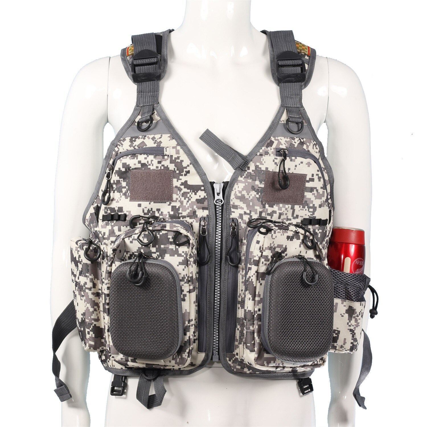 Men'S And Women'S Fishing Life Vest Outdoor Water Sports Safety Life Jacket Marine Fishing Life Vest Fishing Backpack: A