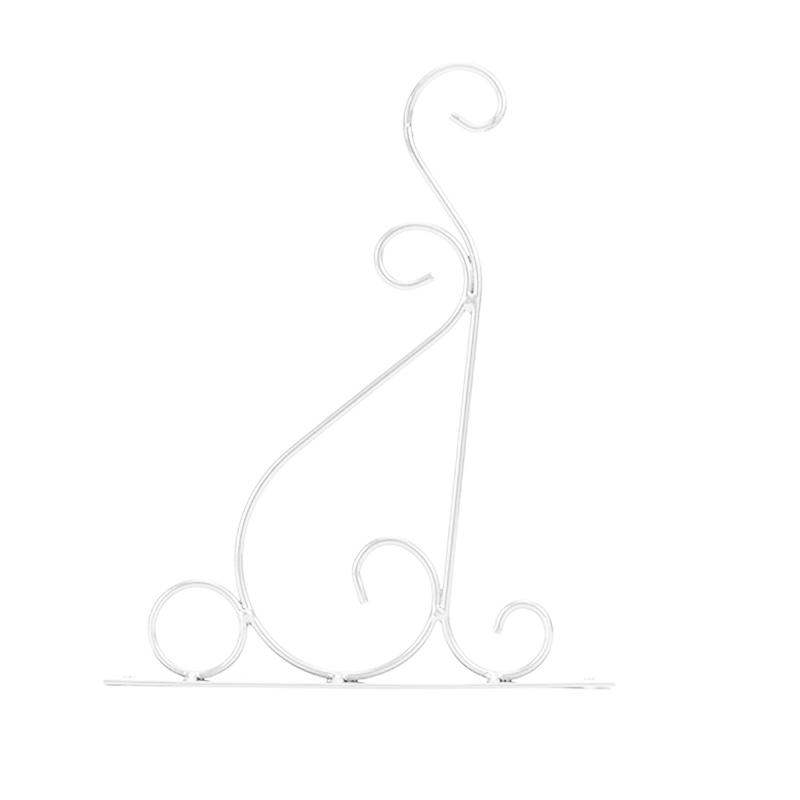 Support mural pour plantes, panier en fer, crochet, décor de Pot, fournitures de jardin pour la maison: White