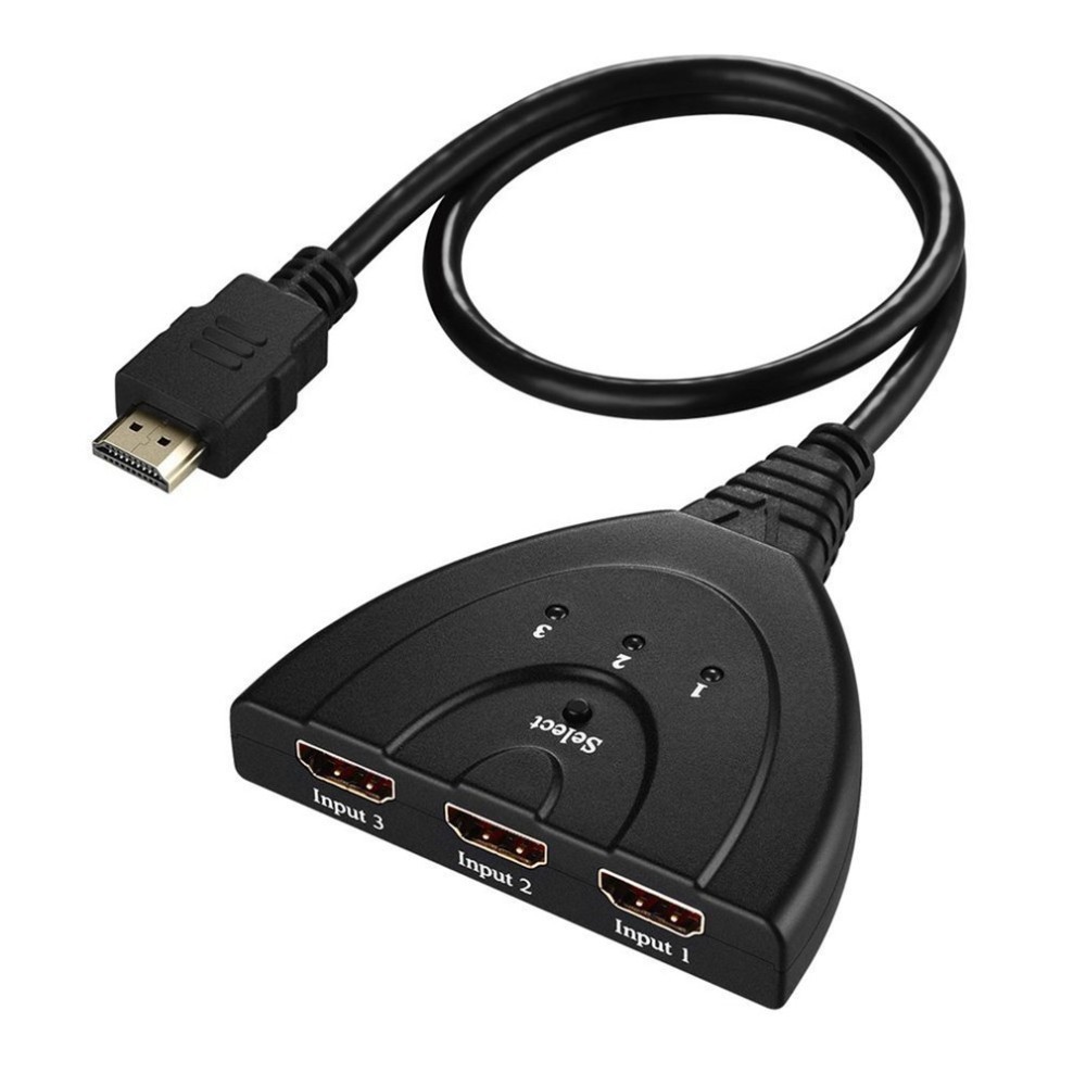 Draagbare 3 Hdmi Poorten In En 1 Hdmi Out Full Hd 1080P 4K * 2K Hdmi Switch 3D Beeldweergave Voor Multi Media Devicesportable 3 Hdmi