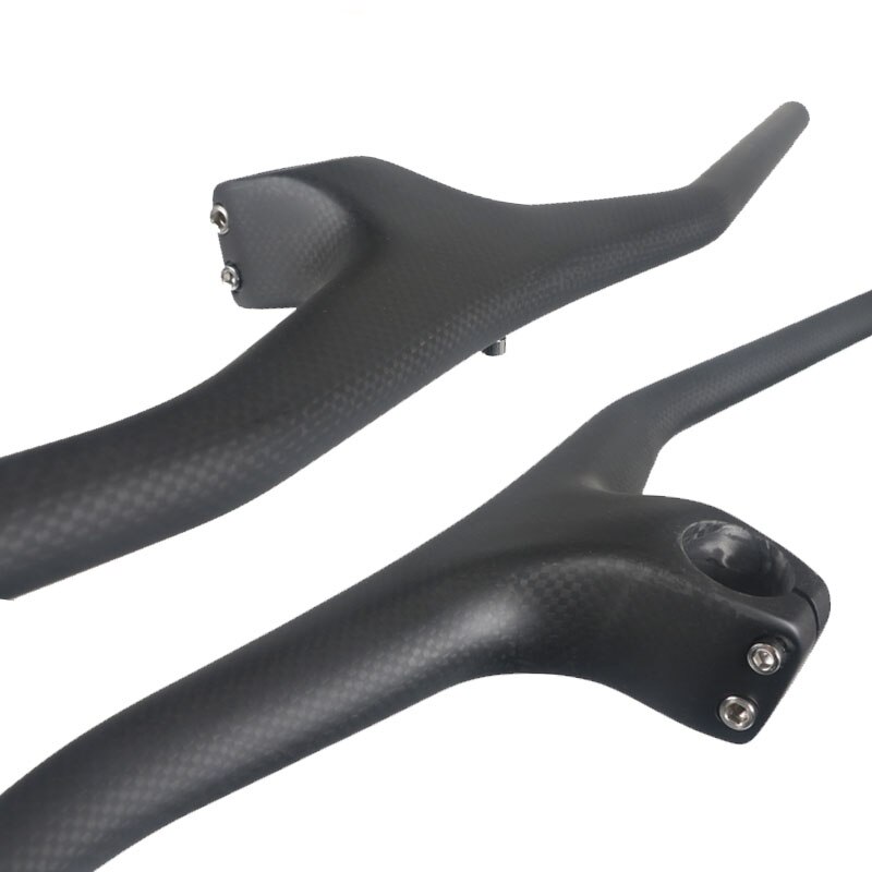 Toseek Volle Kohlenstoff Faser Fahrrad Lenker-Förmigen Mtb Lenker Mit-17 Grad Stengel 3K matt Fahrrad griff Bar