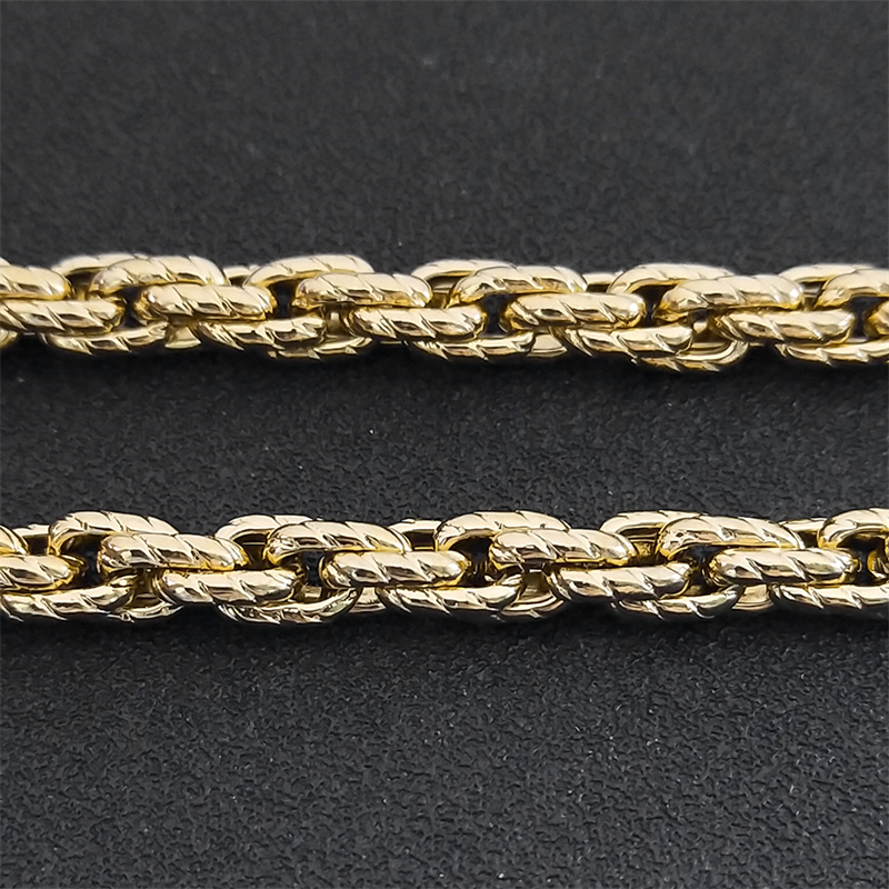 Collar de cadena de eslabones gruesos grandes de Hip Hop para hombres, cadenas masculinas de acero inoxidable de Color dorado, joyería de estilo callejero, colar masculino