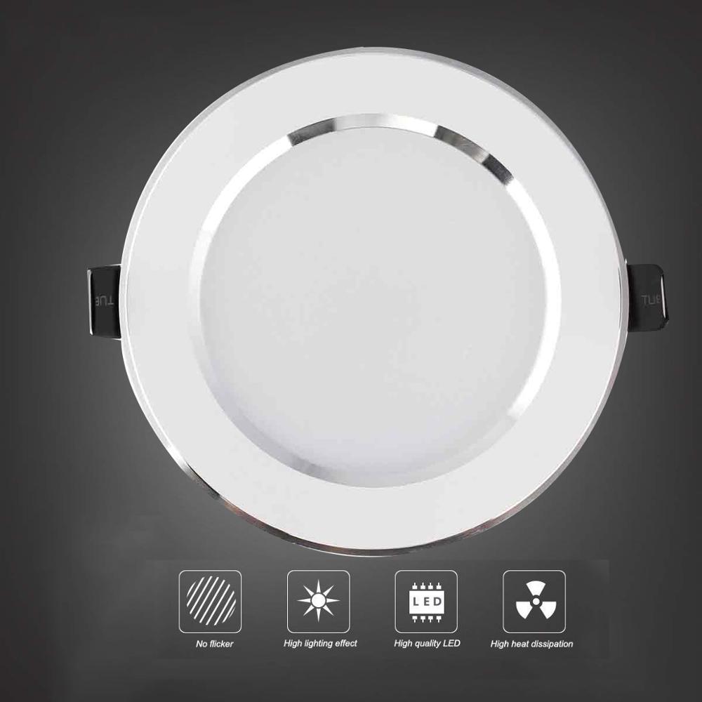 Dimbare LED Inbouw Plafond Downlight 7W Licht Lamp 220V Met Driver Spot Light Indoor Verlichting Voor Thuis Kantoor decoratie