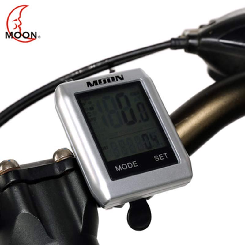 MOON Fiets Computer Met LCD Digitale Display Waterdichte Fiets Kilometerstand Snelheidsmeter Fietsen Stopwatch Rijden Accessoires Tool