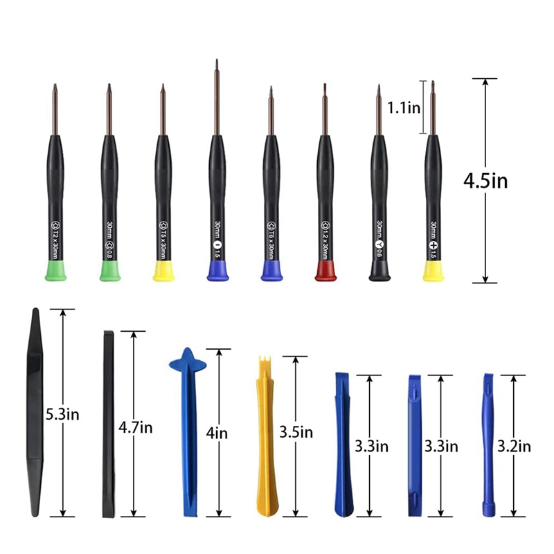 30Pcs Phone Repair Tool Kit Removal Repair Opening Tool Kit With Repair Screwdrivers Set And Opening Pry Tools
