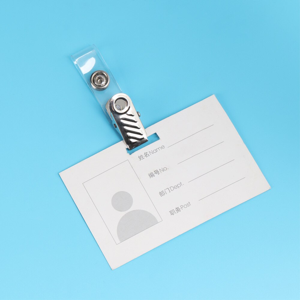 10Pcs 2 Style Kawaii Lanyard Clip Retractable ID Card Badge Reel Clips Name Tag Card Clip Holders Binder Stationary Lanyard Clip