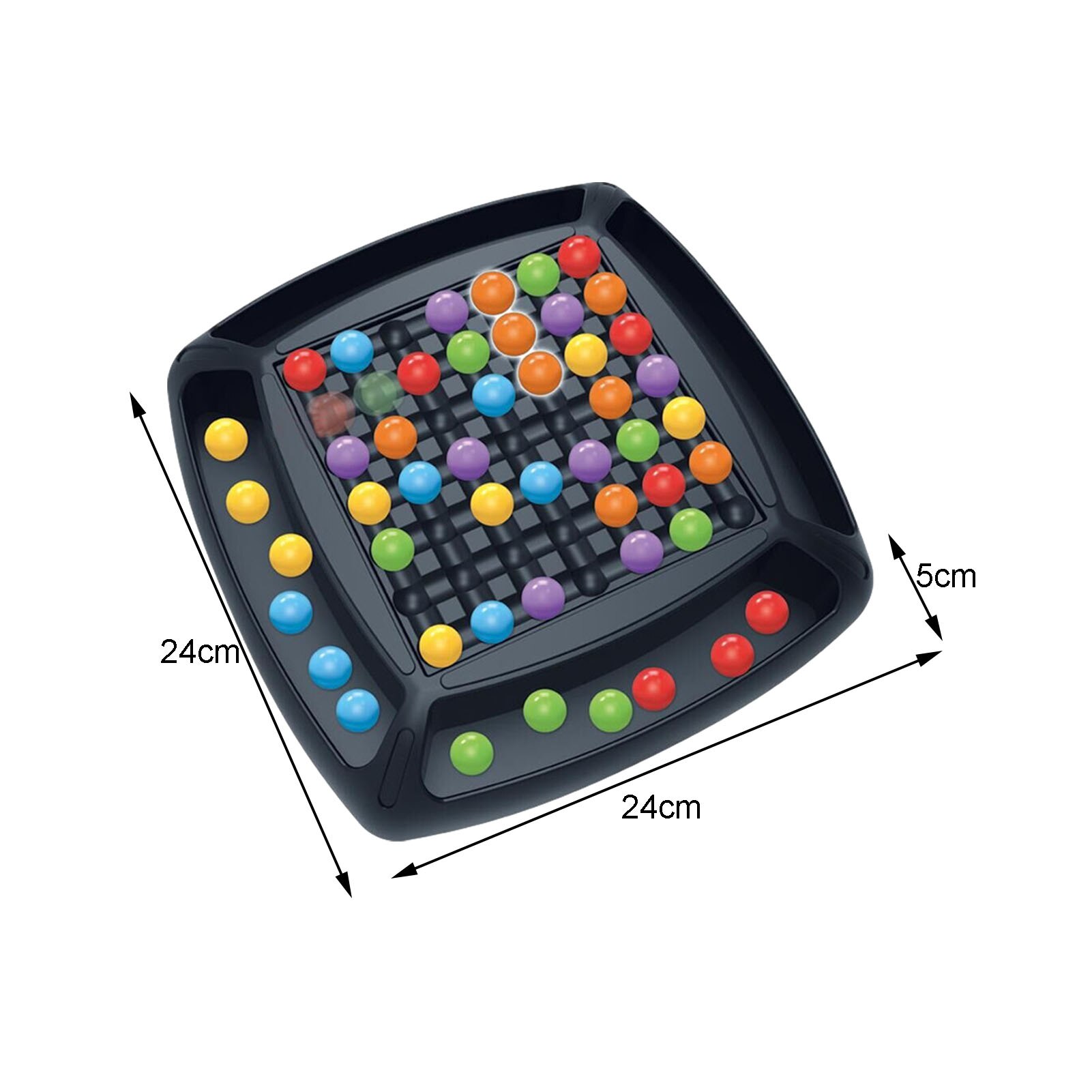 Rainbow Bead Game 2-in-1 For Kids Children Educational Fun Rainbow Ball Matching Game Playing Family Game