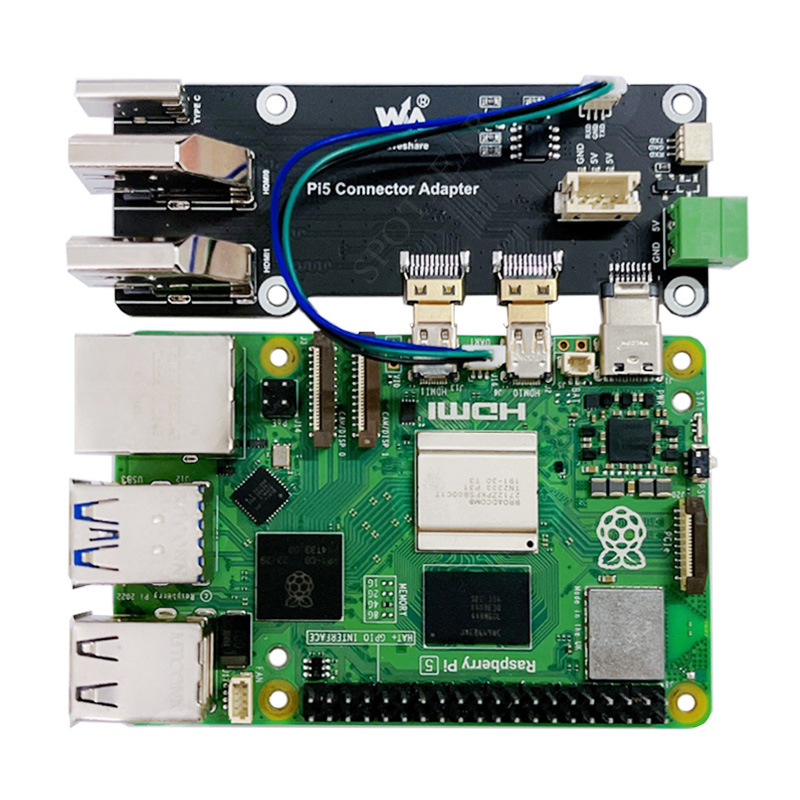 Raspberry Pi 5/4B easy Adapter Micro HDMI to HDMI 4K All Ports To Pi's USB Side