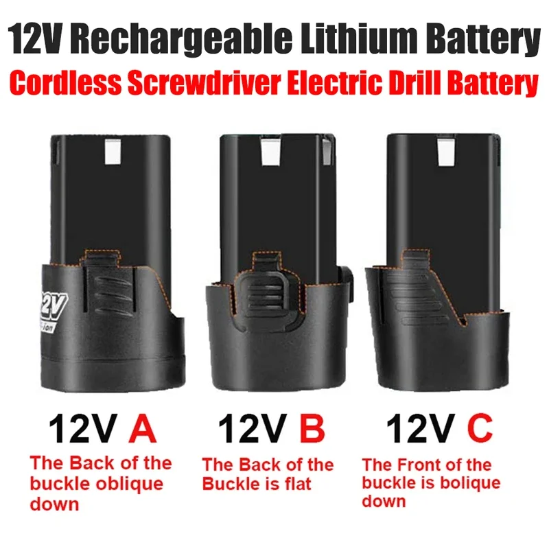 18650 Li-ion Battery 12V 6200mAh Lithium Battery Power Tools accessories For Cordless Screwdriver Electric Drill Battery