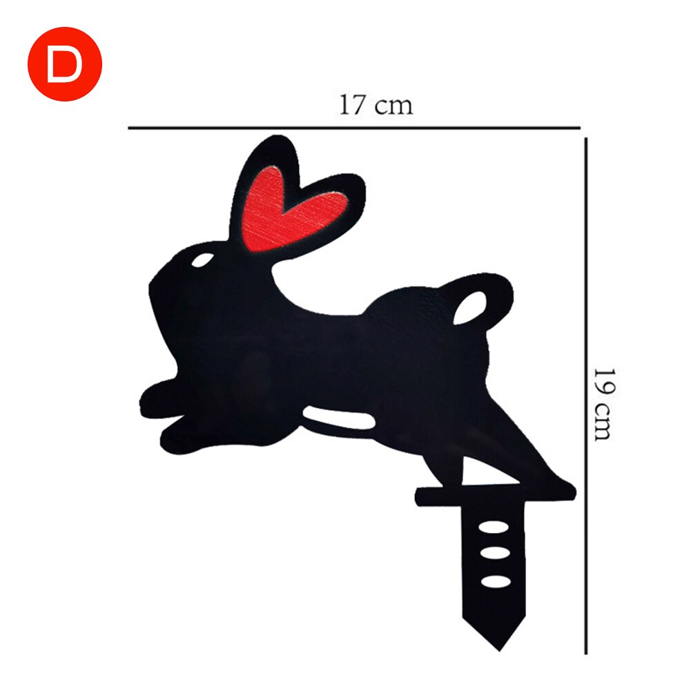 Rabbit Garden Art Bunny Silhouette Stake Black Bunny Rabbit Garden Stake Yard Art for Lawn Outdoor Patio Home