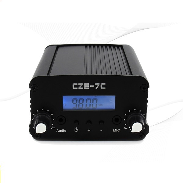 Estación de Radio FM, Transmisor estéreo PLL, 7W, 76-108MHZ, LCD, FCC, estéreo, PLL
