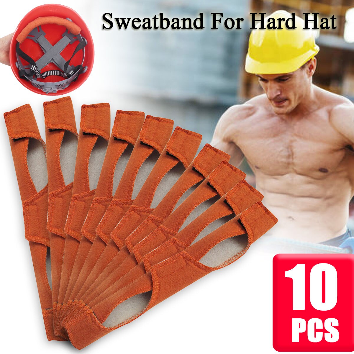 10PCS/set Helmet Hat Standard Replacement Sweatband Suspender Sweat Band Helmet Sweat Band Soft Worker Welding Grip Hard Hat