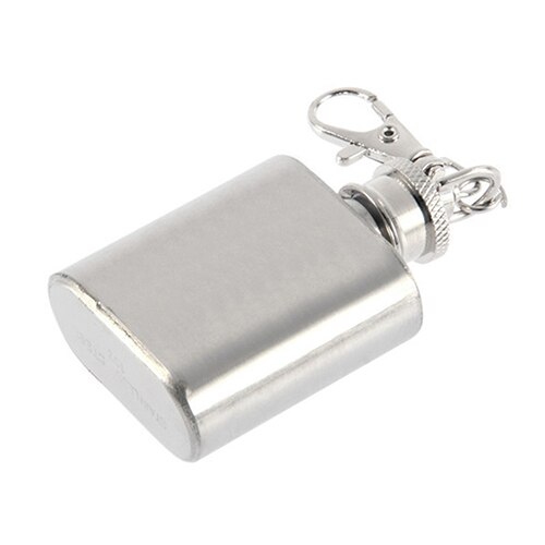 1 oz Rvs Mini Pocket Heupfles Flagon Draagbare Wijn Fles Whiskey Liquor Schroefdop
