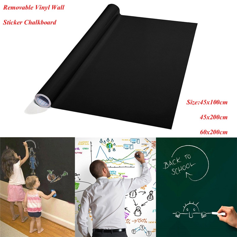 Pizarra blanca autoadhesiva extraíble, pegatina de pared de borrado en seco, 3 colores, para el hogar, oficina y escuela