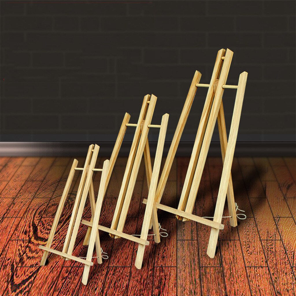 Natural Wood Display Easel Oil Painting Frame Shelf Artist Tripod Tabletop Holder Stand