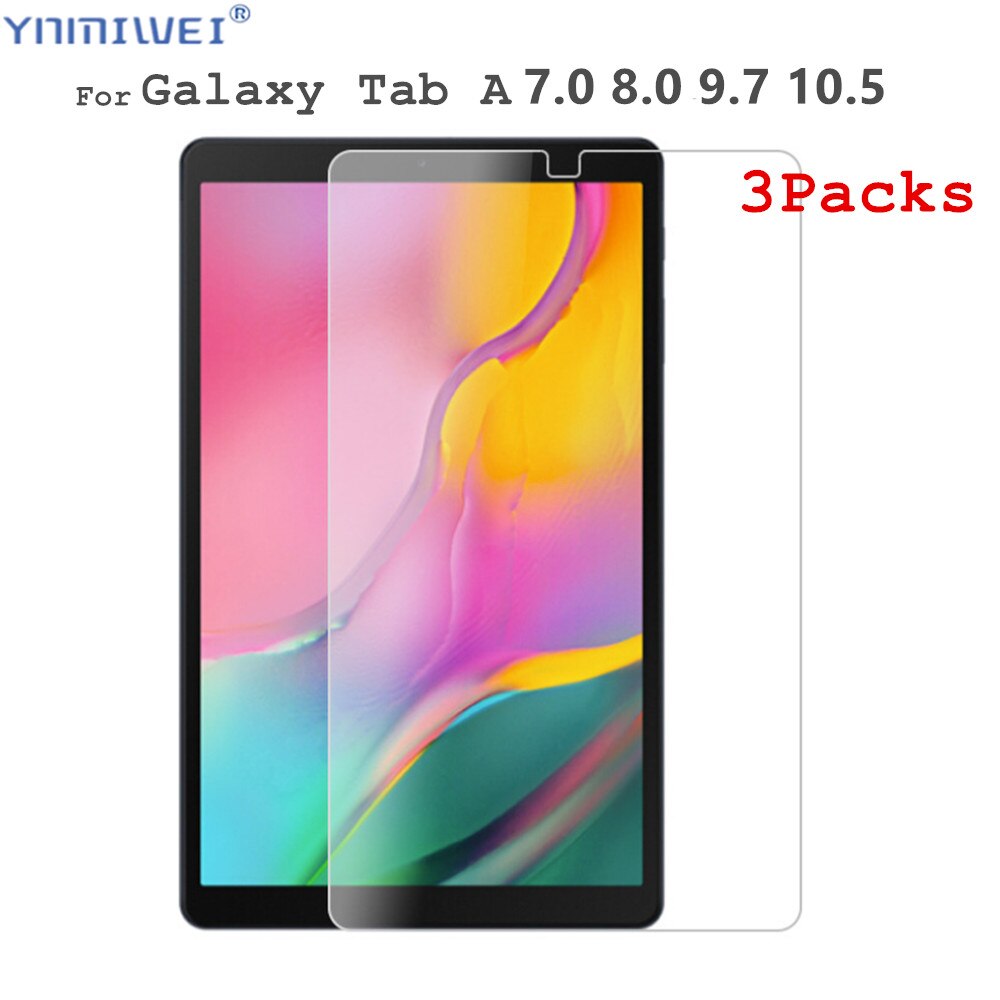 3Packs Glass Protector For Samsung Galaxy Tab A 10.1 T510 T515 T580 P580 T590 T550 T290 T280 T307 Screen Protective Film