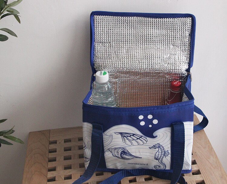 8L portable eco friendly cooler bag thermal picnic lunch box vehicle insulation shoulder bag food drinks fresh carrier bag