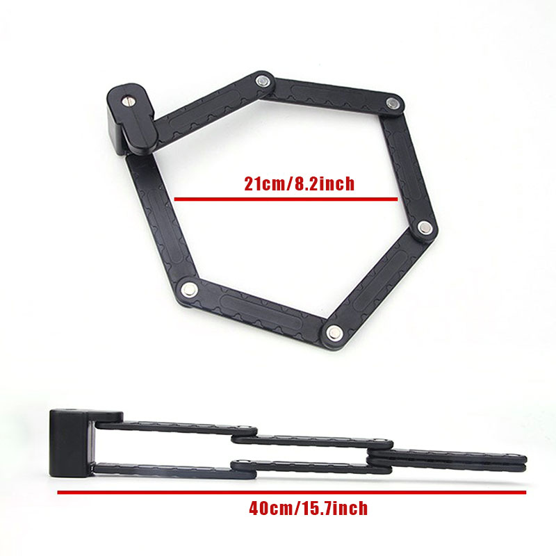Heavy Duty Folding Bicycle Lock Cycling Bracket Compact Safety Foldylock MTB Road Bike Security Anti-theft Steel Lock