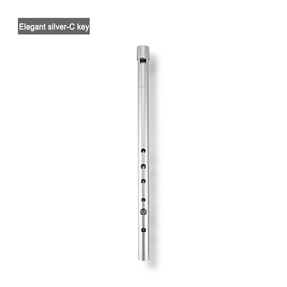 Irish Whistle Aluminum Alloy Penny Whistle Tin 6 Holes Flute Irish Integrated Blowing Nozzle Traditional Music Instrument: C Tone